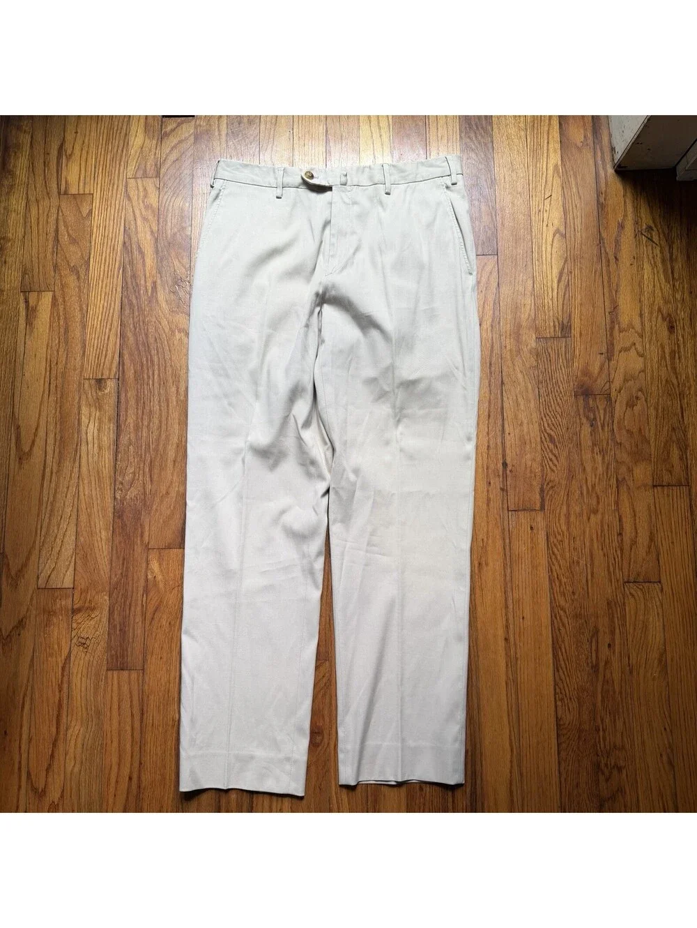 Loro Piana Mens Cotton Stretch Trousers KhakiMade in Italy Size 52 30x30